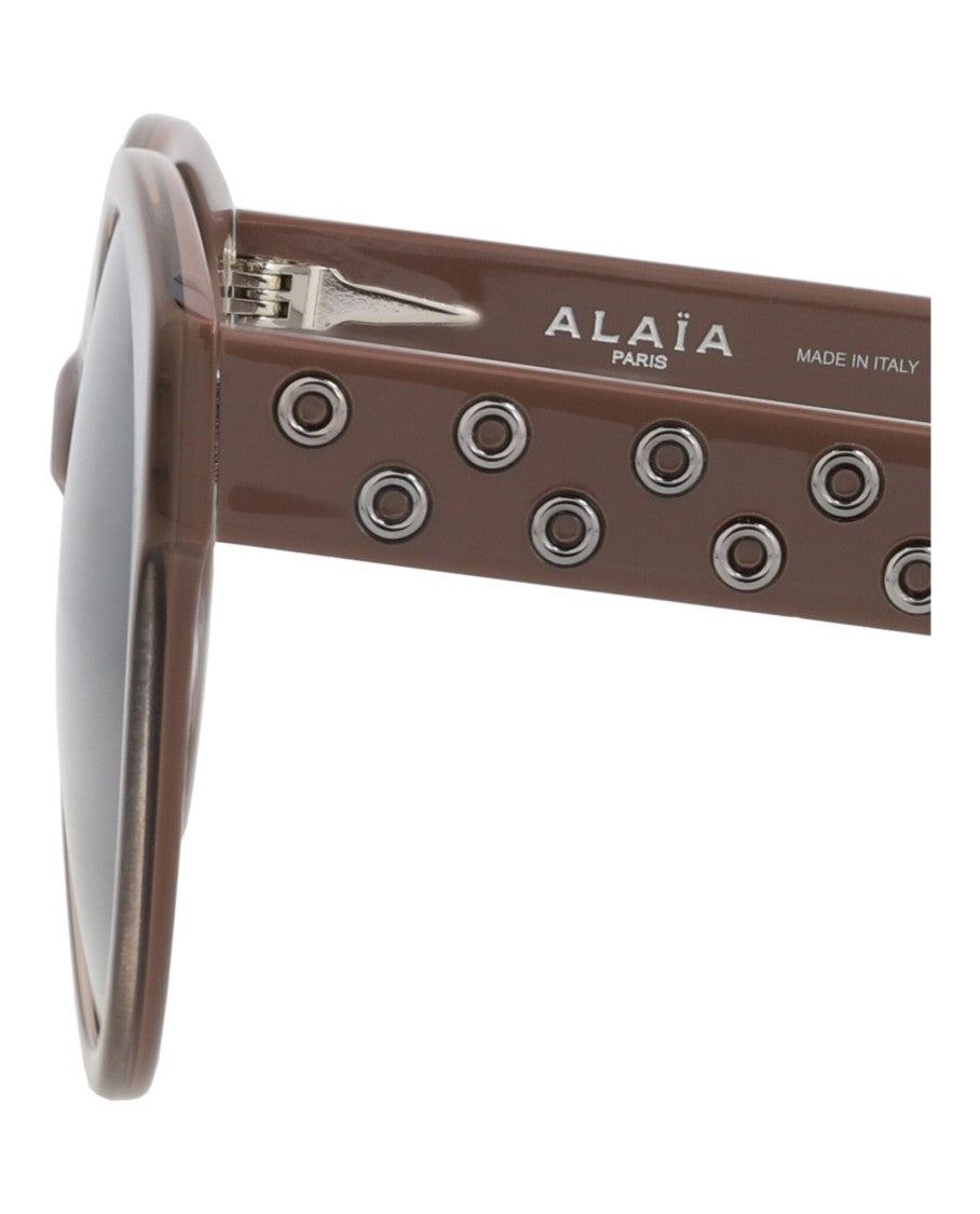 Alaïa Round-Frame Acetate Sunglasses