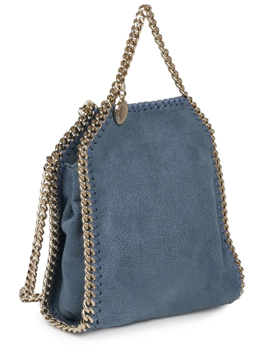 Stella Mccartney Medium Blue Handbag With Gold-Tone Chain Trim