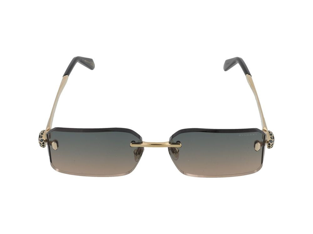 Bulgari Panther Detail Gradient Tint Rimless Sunglasses