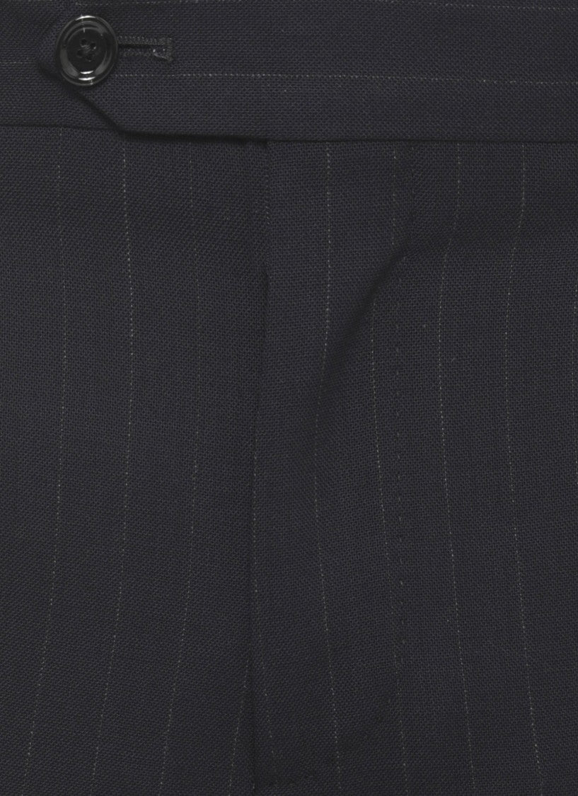 Lardini Blue Wool Pinstriped Suit