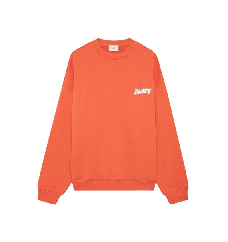 Autry Coral Red Cotton Sweatshirt