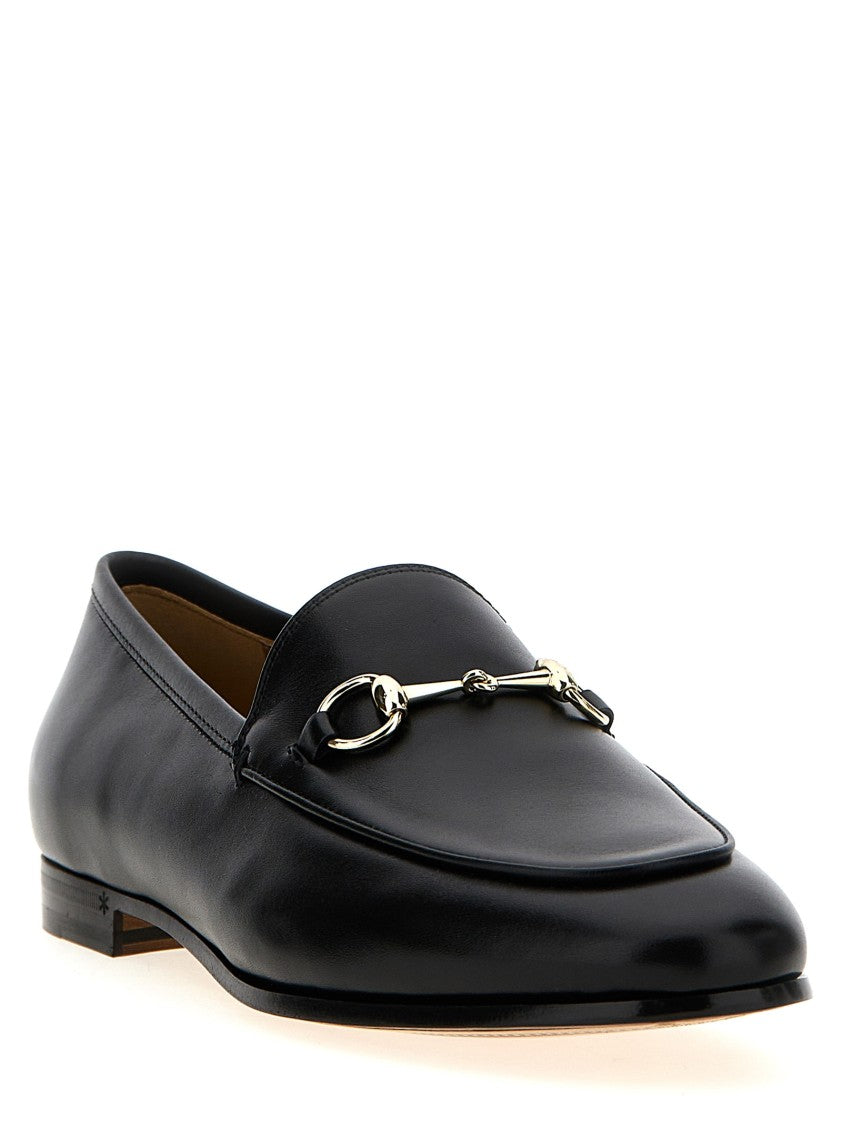 Gucci Leather Loafers With Front Metal Clamp Detail