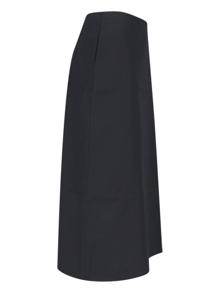 Sibel Saral Black Lauren Wool-Blend Midi Skirt