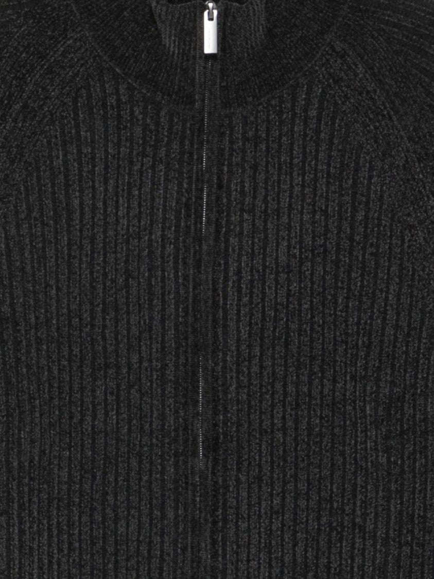 Rrd Ribbed Knit Sweater With Full Front Zipper