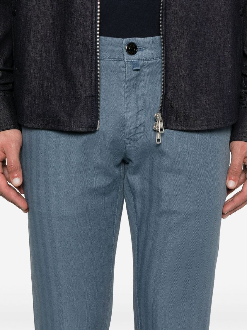 Jacob Cohen Indigo Blue Denim Jeans With Classic Design