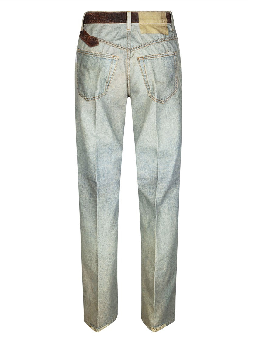 Haikure Relaxed Distressed Button Fly Jeans