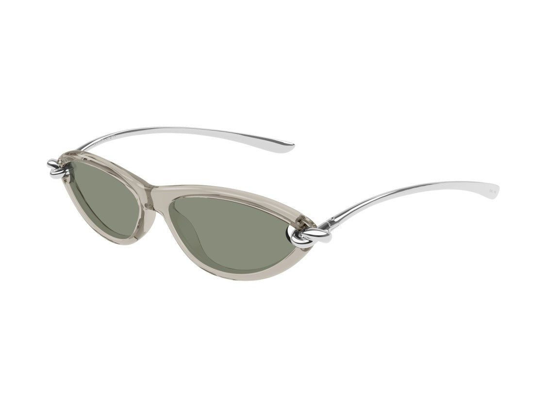 Bottega Veneta Silver Bv1390s Translucent Cat-Eye Sunglasses