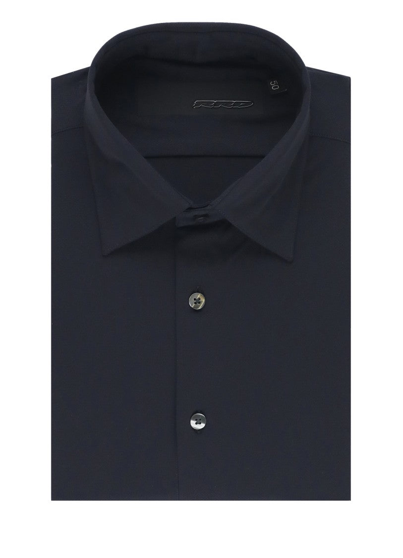 Rrd Blue Pointed Collar Oxford Shirt