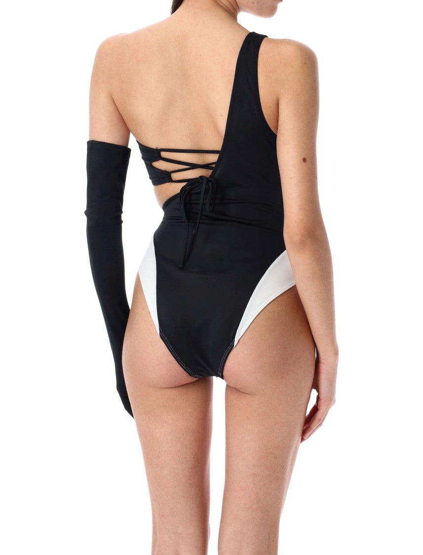 Let's Swim Monospalla Cut Out Asymmetrical One Piece
