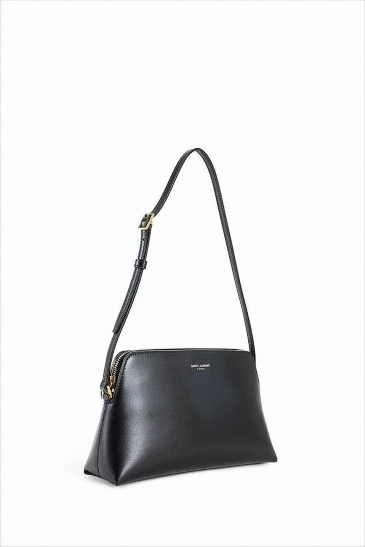 Saint Laurent Rectangular Calf Leather Shoulder Bag With Adjustable Strap