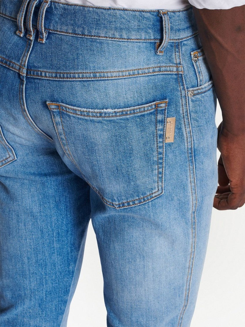 Balmain Light Blue Slim-Fit Jeans