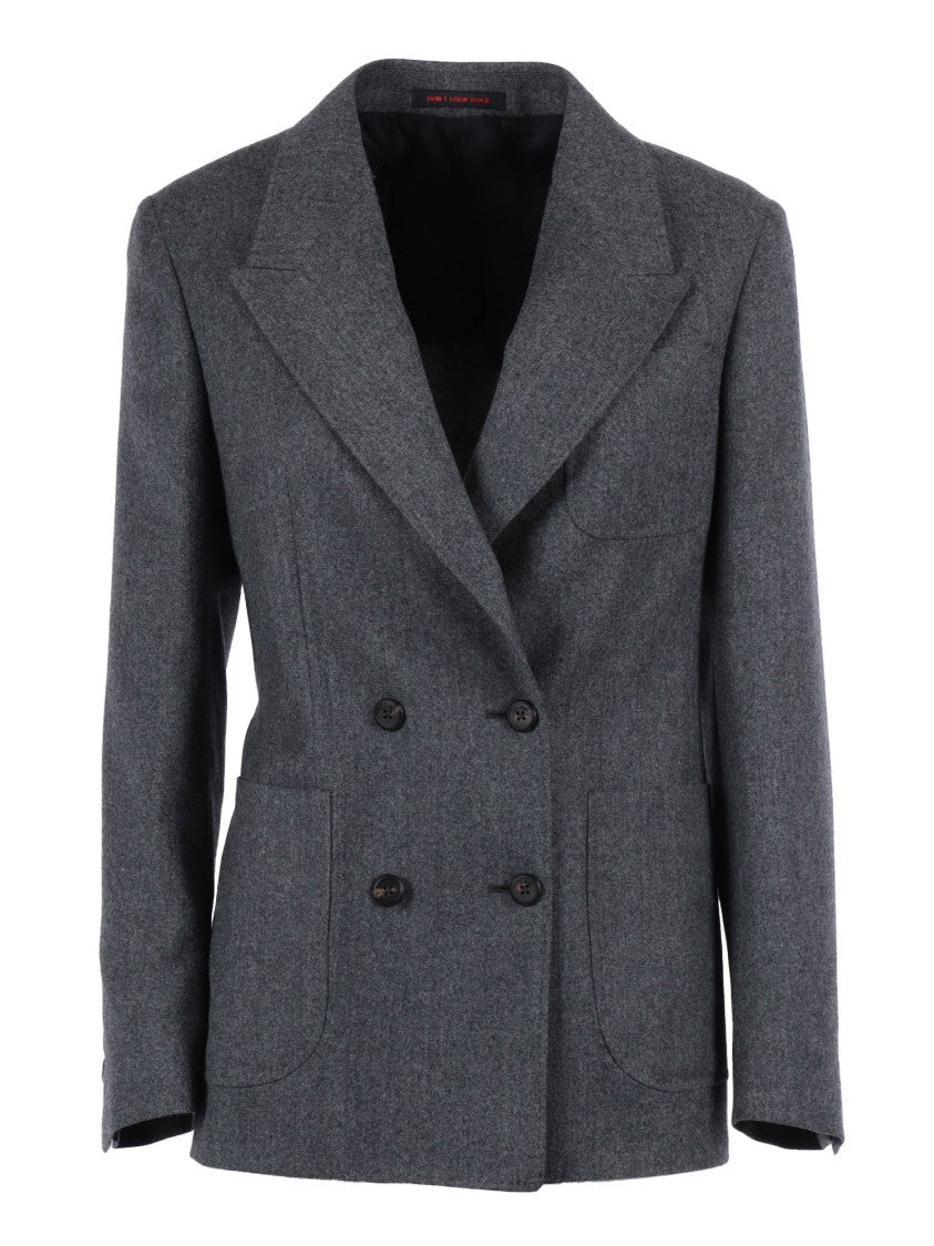 The Gigi Double-Breasted Virgin Wool Jacket With Tailored Silhouette