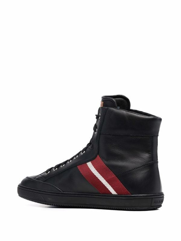 Bally High-Top Casual Ankle Boot Sneakers With Sporty Stripe Detail