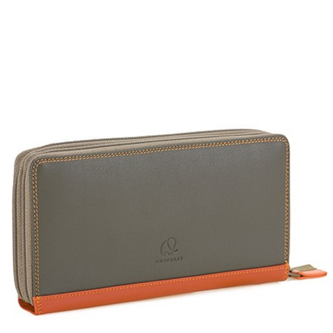 Mywalit Orange-Brown Leather Wallet