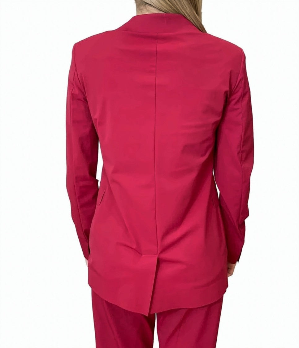 Max Mara Magenta Stretch Technical Fabric Jacket
