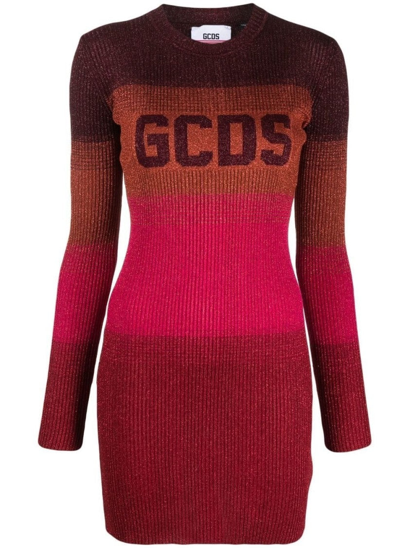 Gcds Degrade Lurex Knit Dress