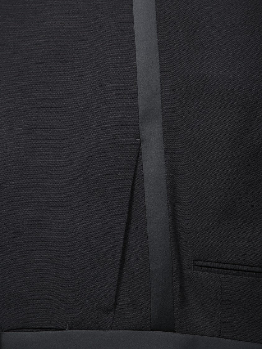 Lardini Black Suit With Peak Lapels