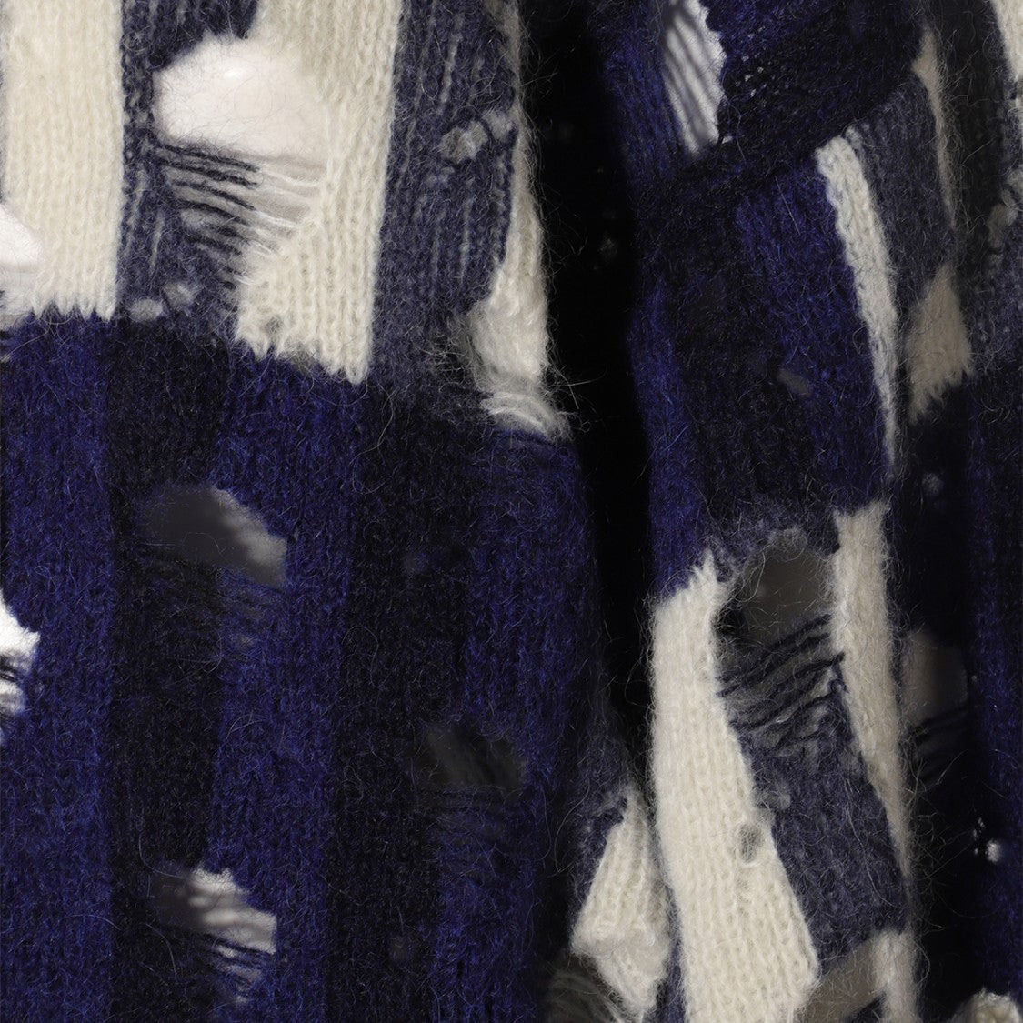 Off-White Shibori Tie-Dye Jumper With Distressed Texture
