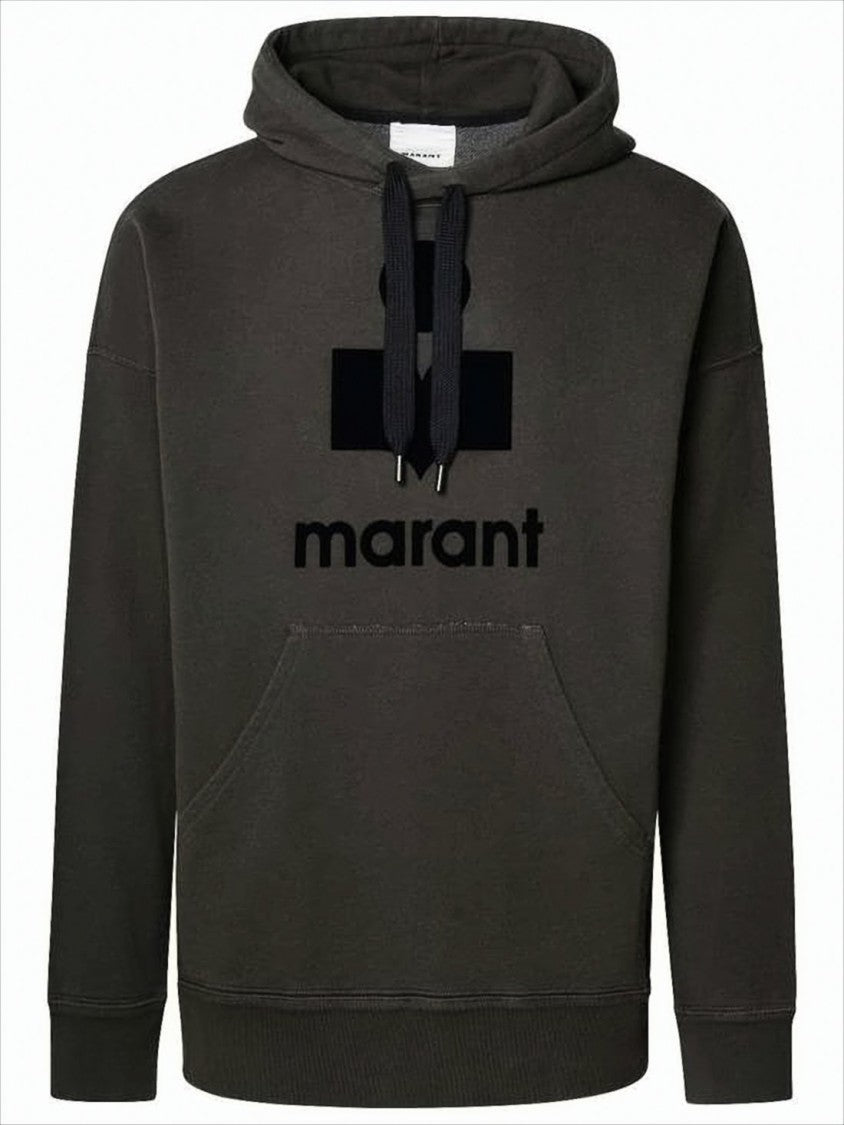 Isabel Marant Relaxed Fit Black Hoodie With Bold Graphic