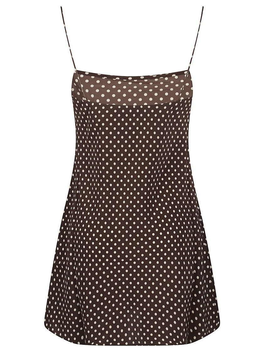 Matteau Brown Square Slip Mini Dress
