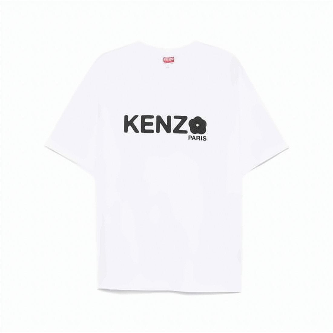 Kenzo Minimalist White T-Shirt With Bold Black Logo