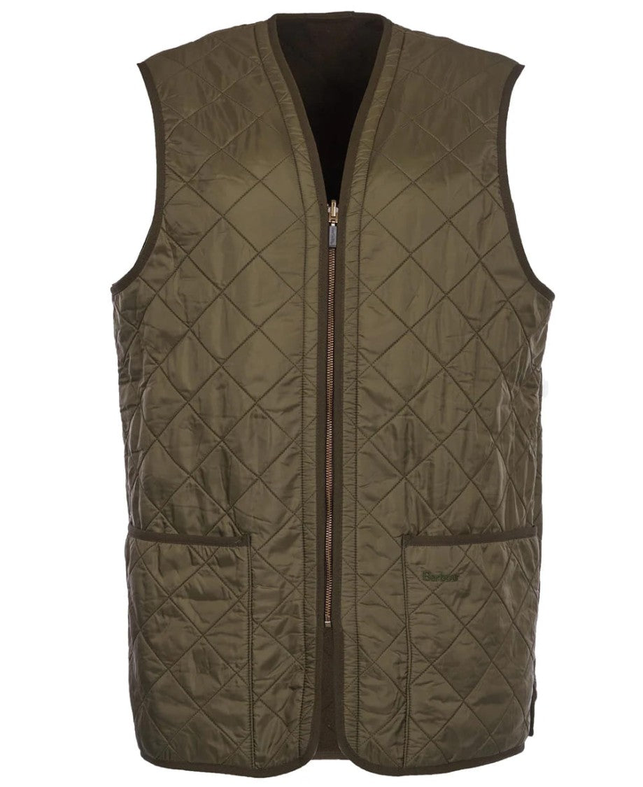 Barbour Sleeveless Quilted Gilet With Tartan Lining