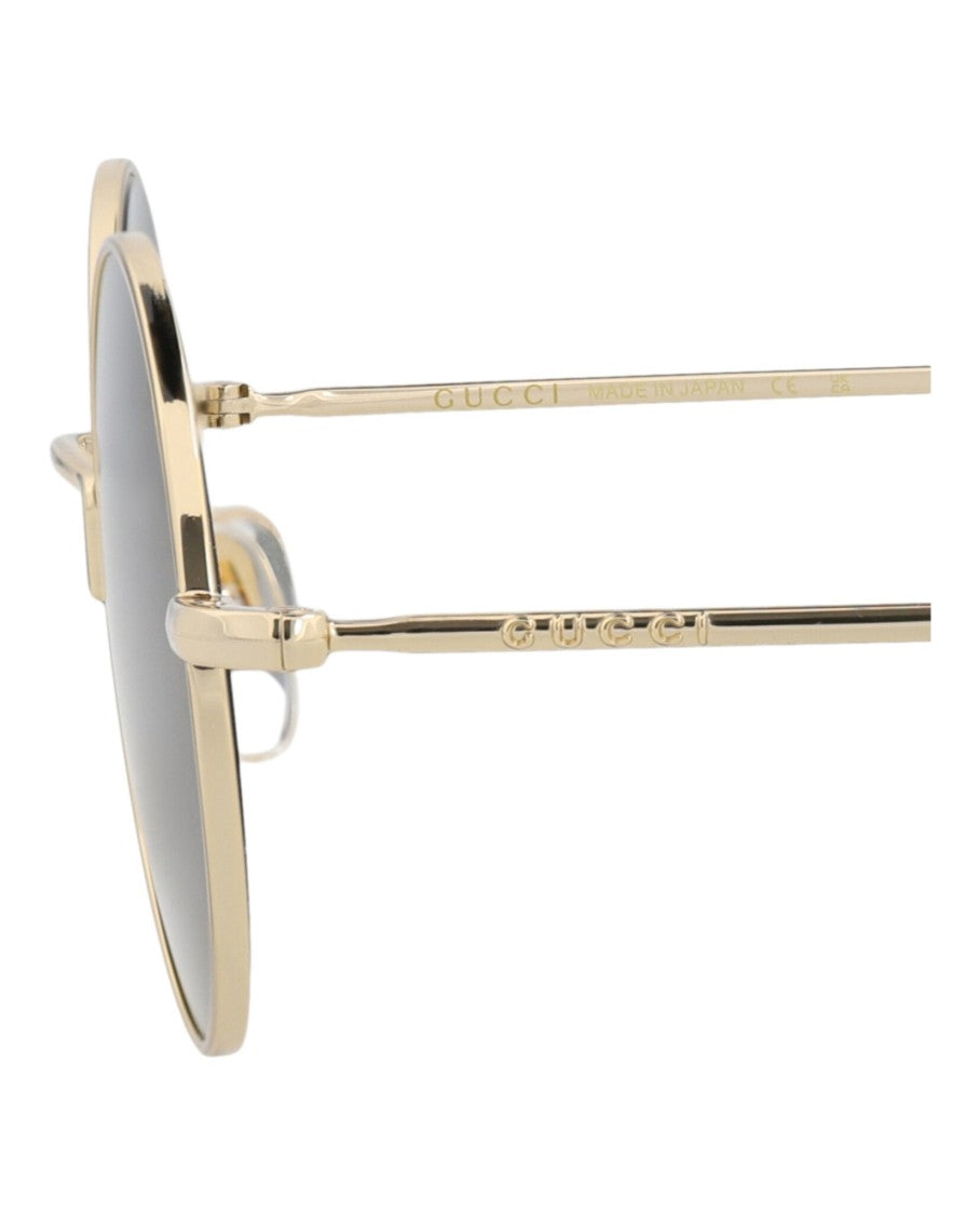 Gucci Round-Frame Metal Sunglasses