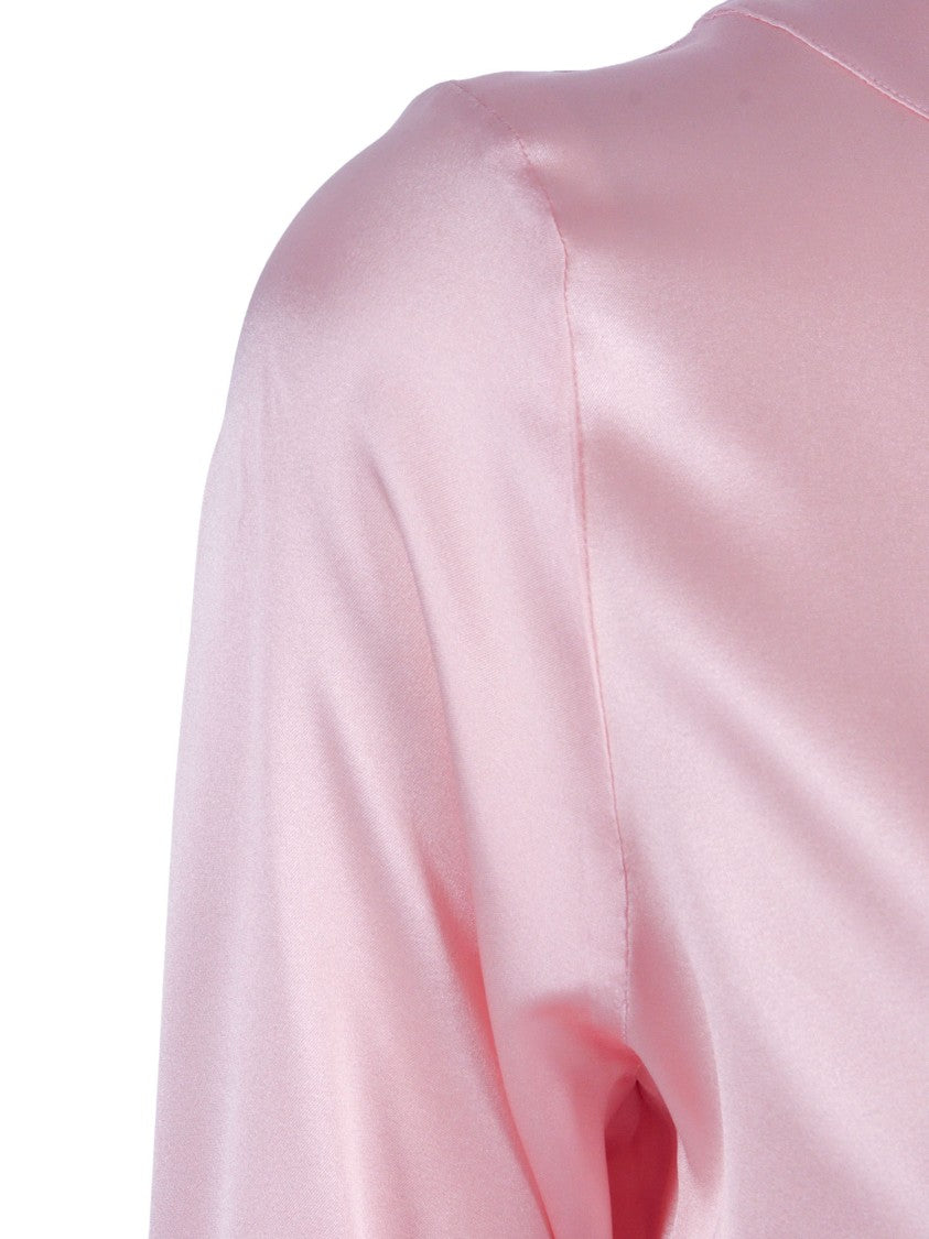 Mazzarelli Camicie Angie B Silky Cropped Blouse