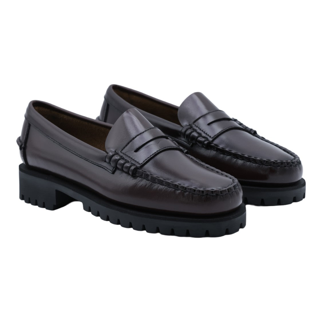 Sebago Moccasin-Style Penny Loafers With Polished Leather Upper
