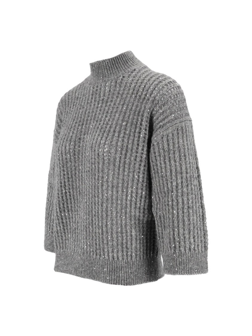 Peserico Ribbed Soft Yarn Knitted Sweater