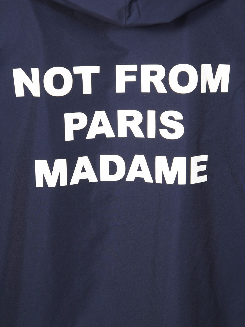 Drôle De Monsieur Hooded Zip-Up Jacket With Minimalist Design