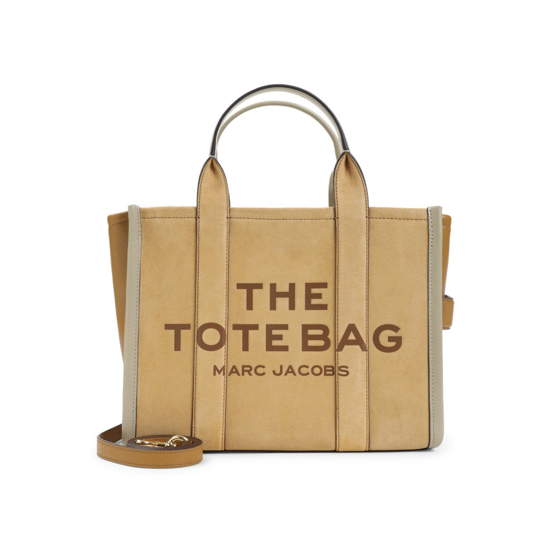 Marc Jacobs Structured Beige Suede Handbag