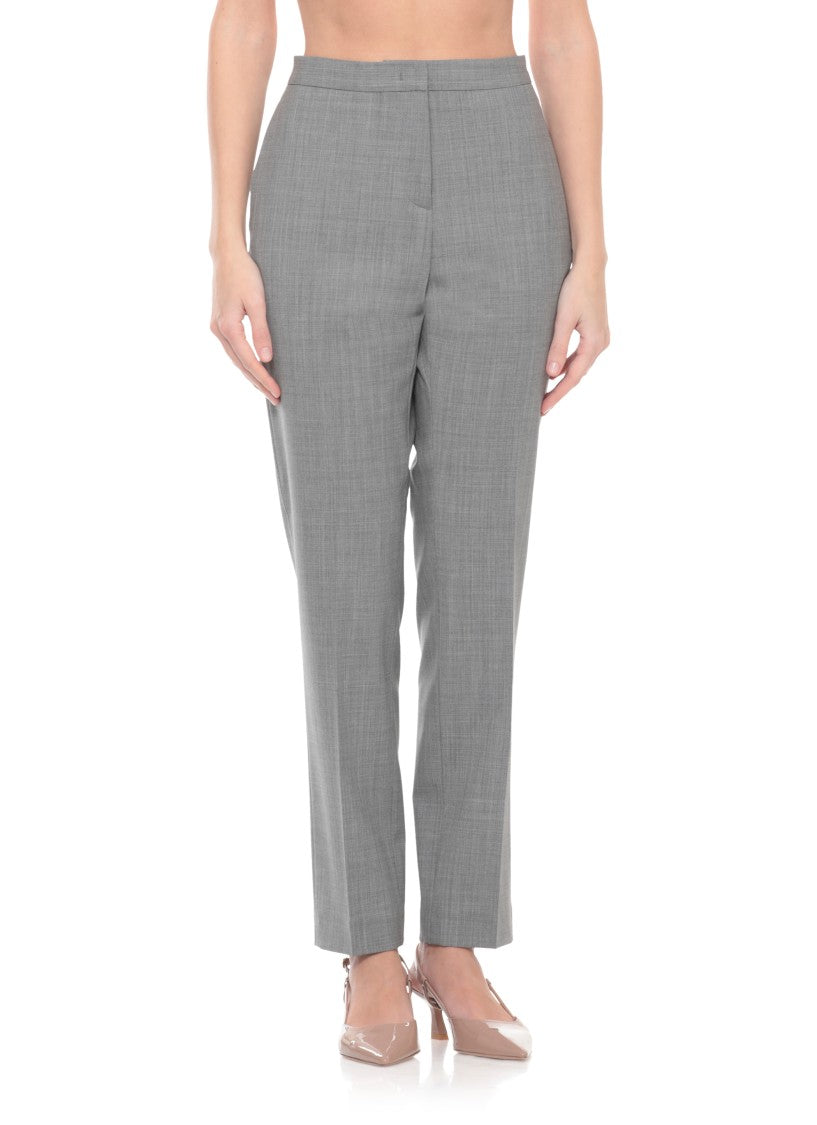 Fabiana Filippi Grey Lightpoint Detail Wool Pants