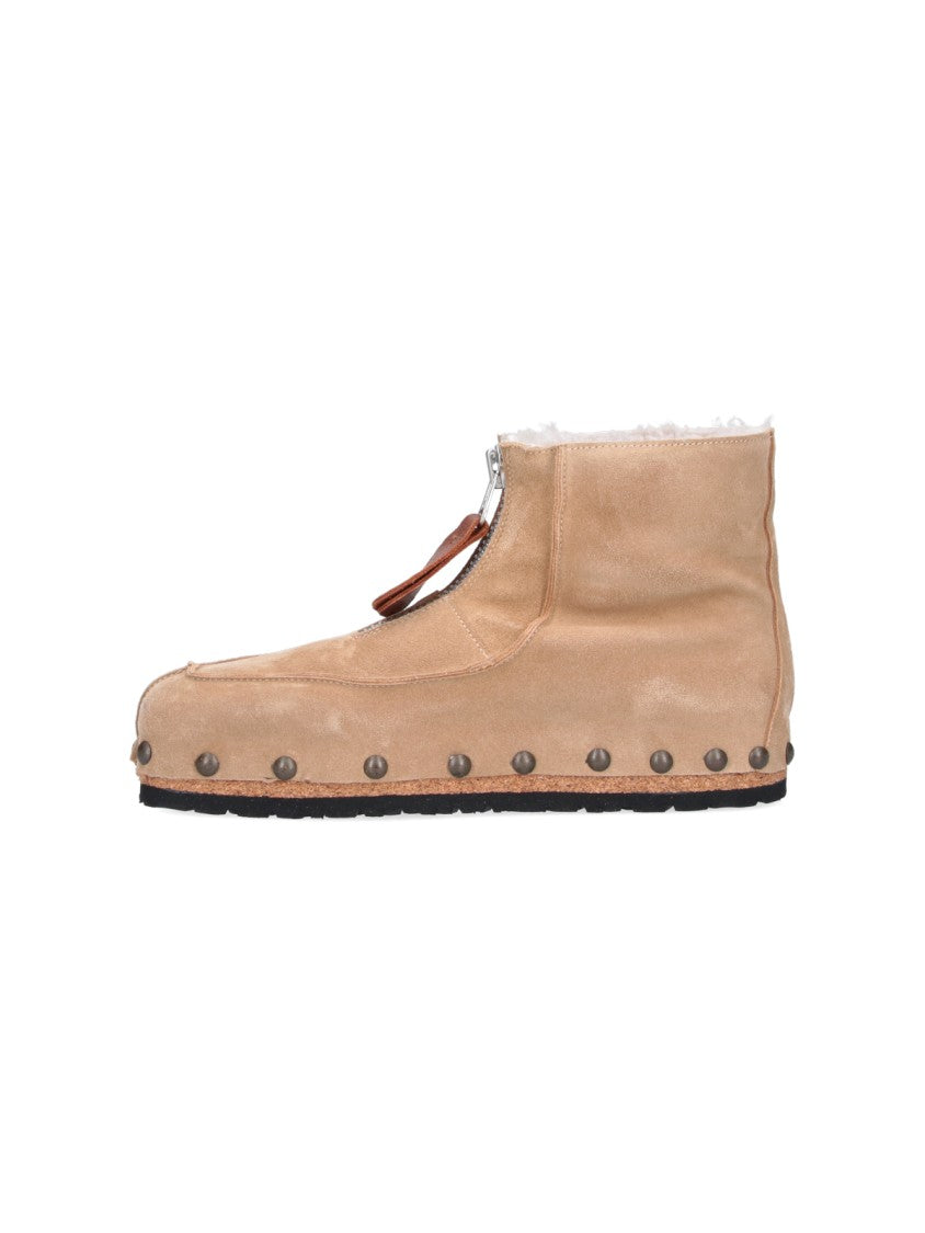 Magliano Tan Studded Leather High-Top Boots