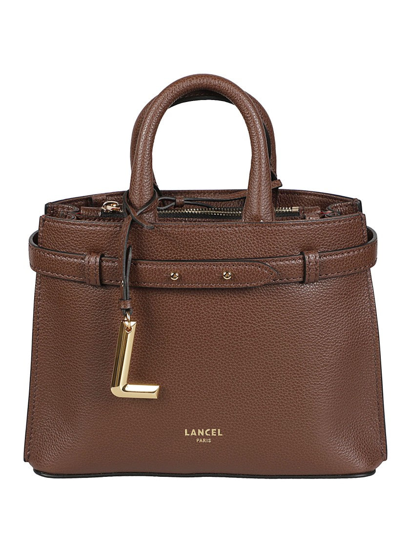 Lancel Faubourg Mini Top Zip Leather Shoulder Bag