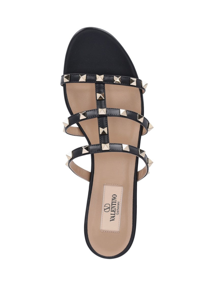 Valentino Garavani Rockstud' Slide Sandals – Black
