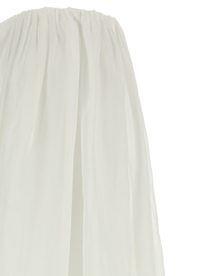 Brunello Cucinelli Multi-Layer Cotton Maxi Skirt With Elastic Waist