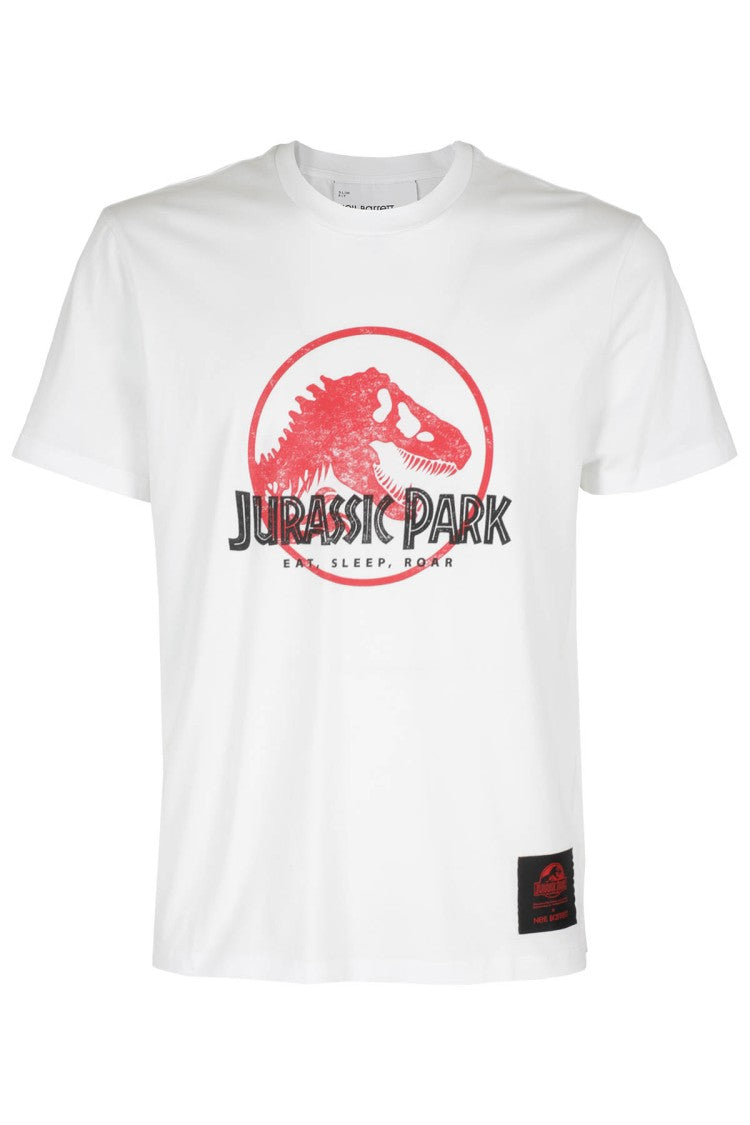 Neil Barrett White Jurassic Cotton T-Shirt