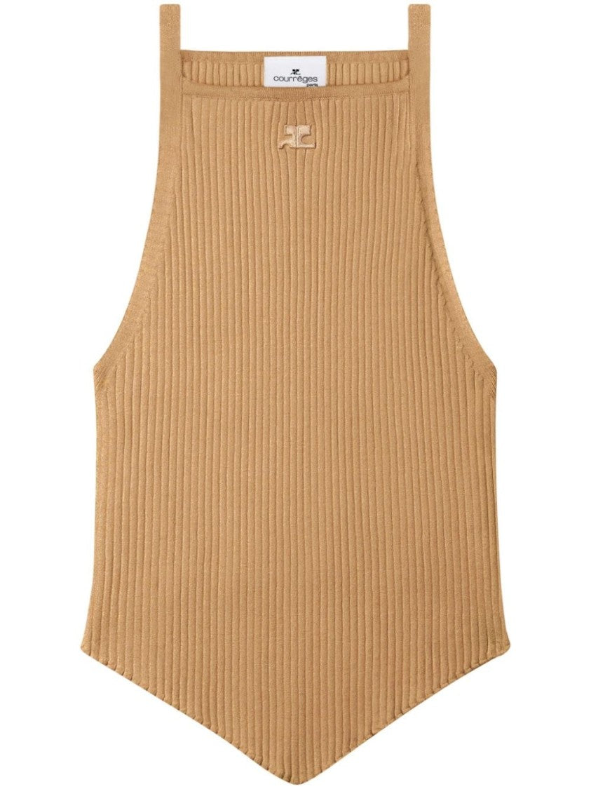 Courrèges Fine Ribbed Sleeveless Top