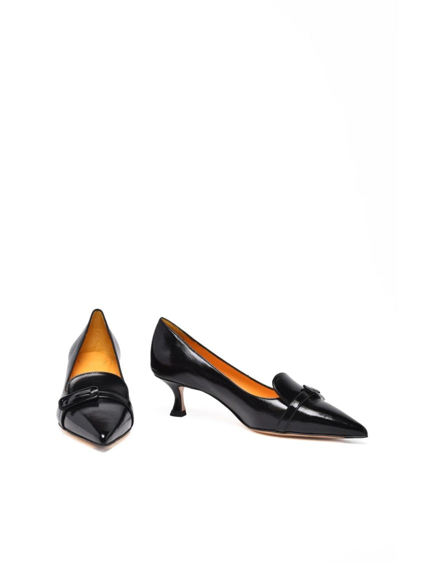 Mara Bini Black Leather Pumps