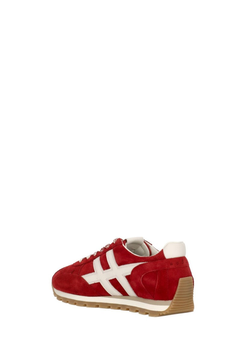Hogan Red H701 Suede Sneakers