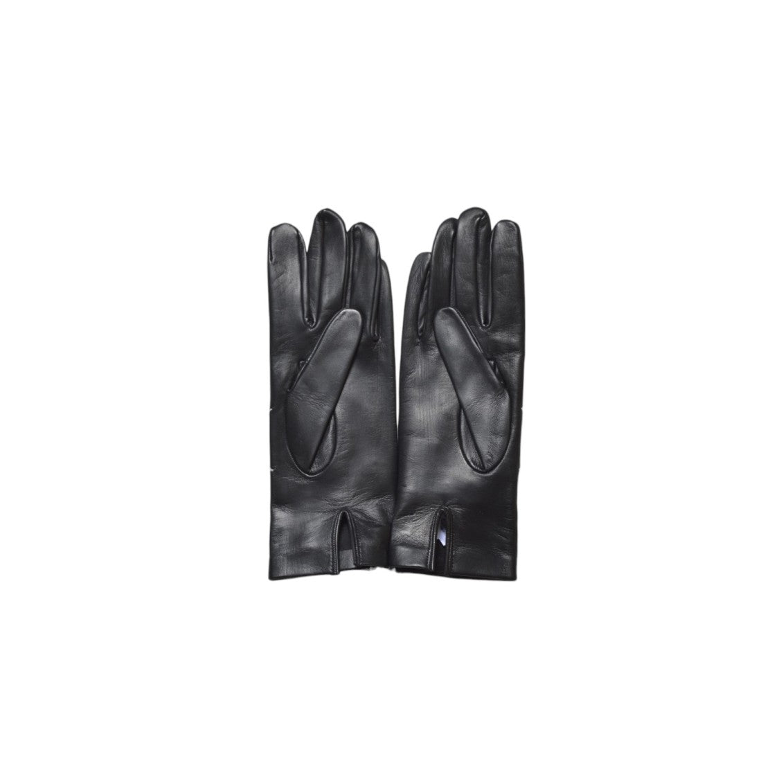 Maison Margiela Refined Black Leather Gloves With Subtle Stitching