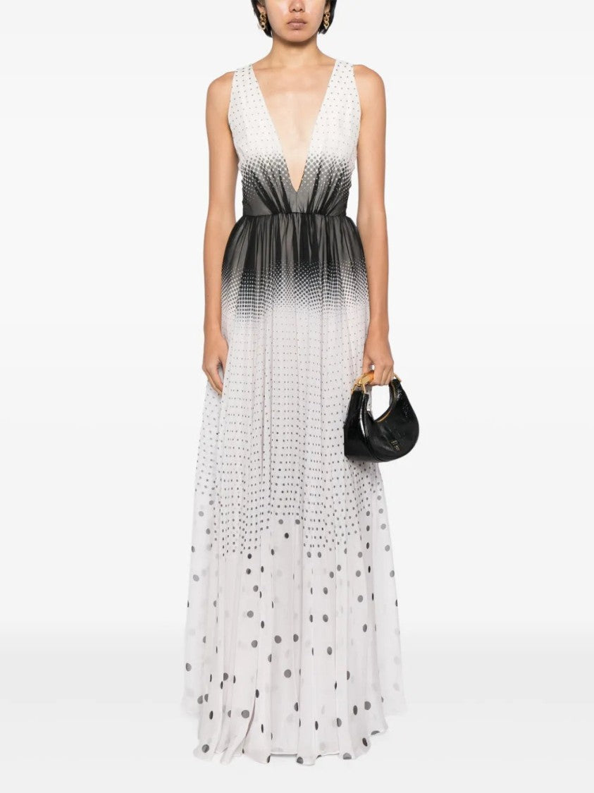 Saiid Kobeisy Polka Dot-Print Gradient-Effect Dress