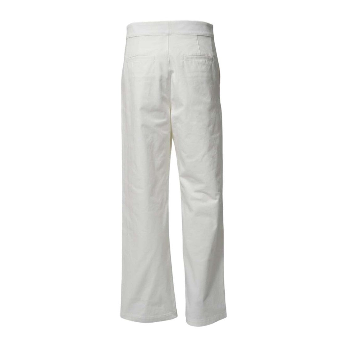 Jil Sander Straight-Leg White Trousers With High Waist