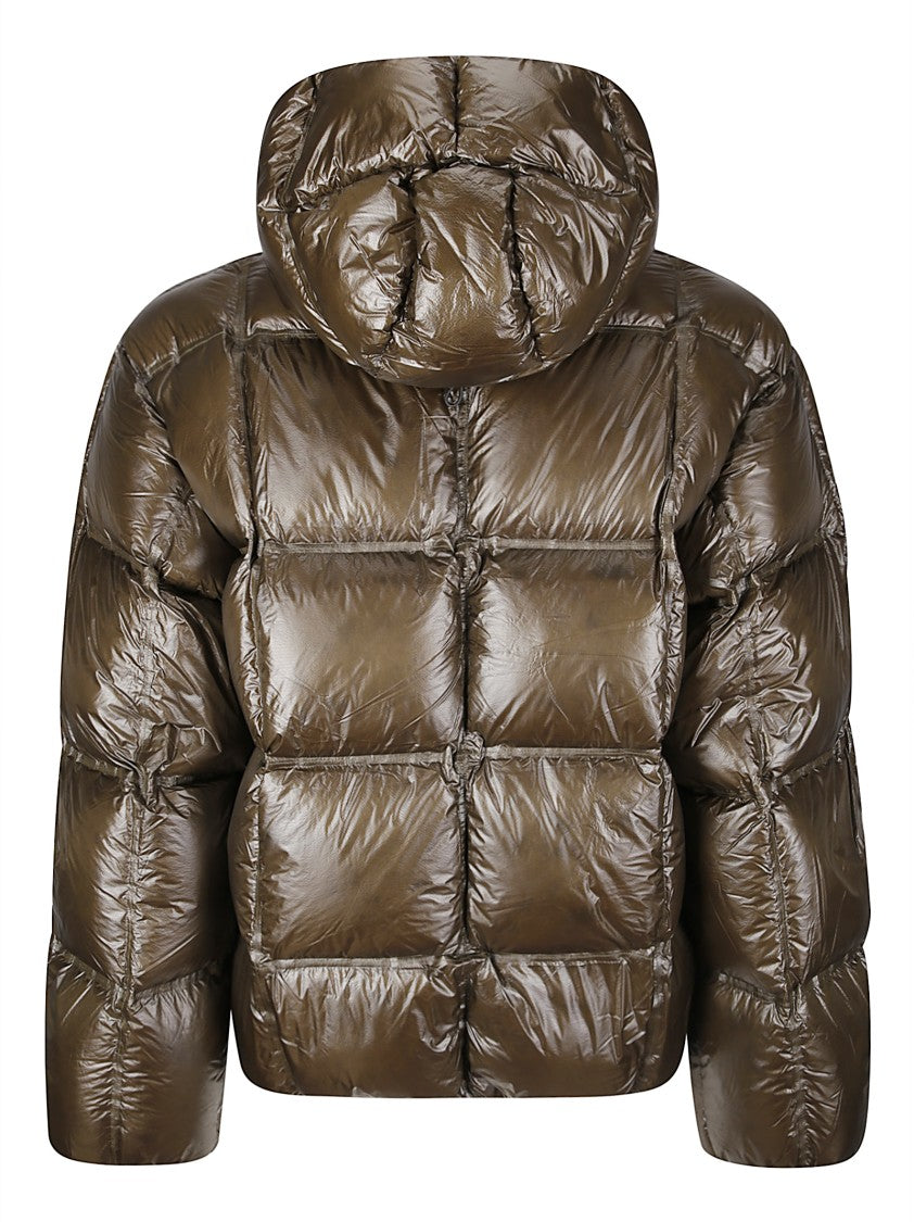 Roa Apparel Quilted Down Jacket With Oversized Pockets And Hood