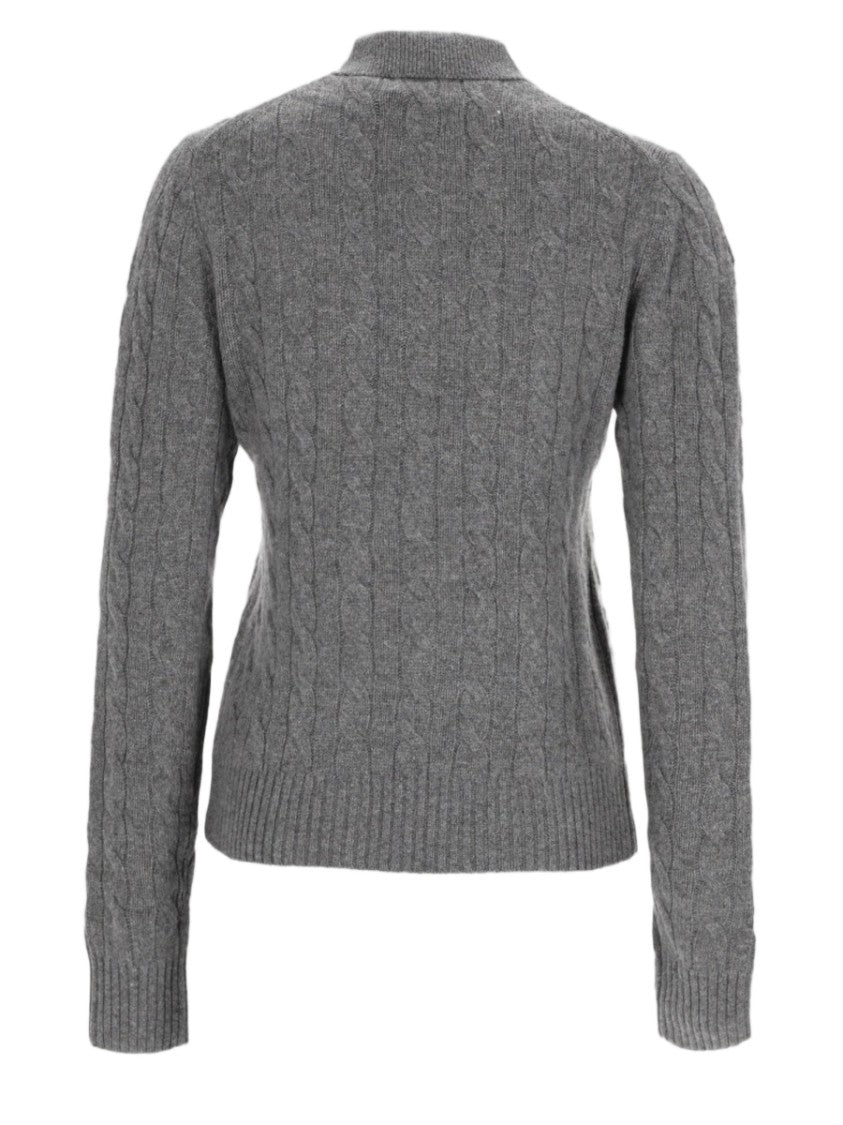 Polo Ralph Lauren Cable-Knit Sweater With Polo Collar And Textured Details