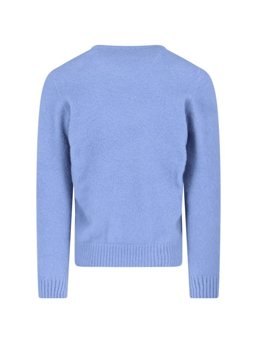Drumohr Cashmere Sweater, Light Blue, Crew Neck