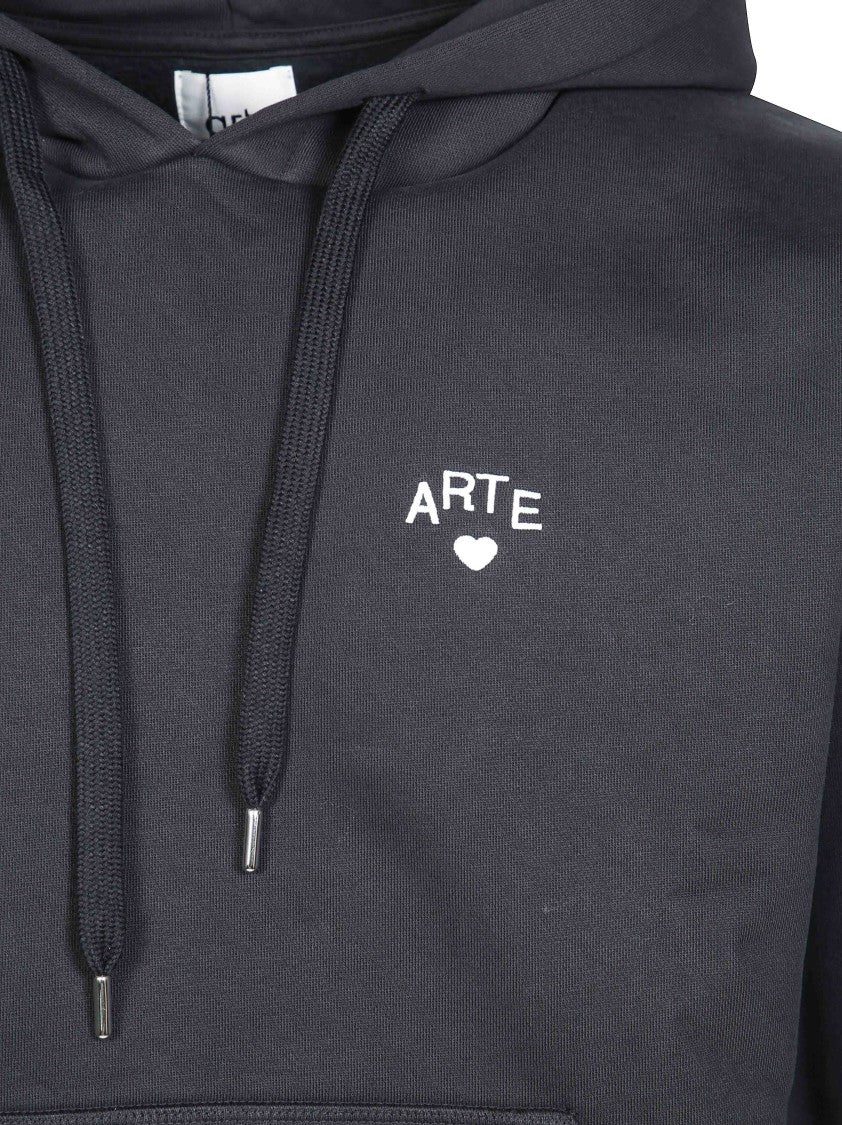 Arte Arte Heart Cropped Drawstring Sweatshirt