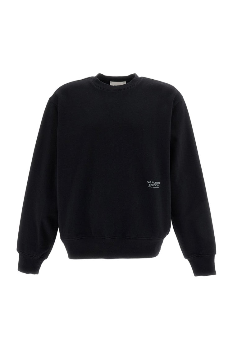Pas Normal Studios Black Off-Race Heavy Cotton Sweatshirt