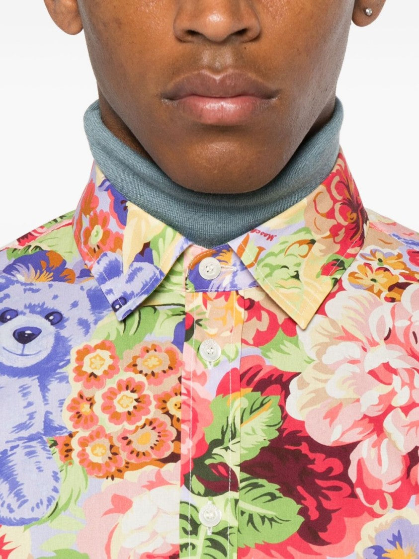 Moschino Multicolor Floral Print Shirt